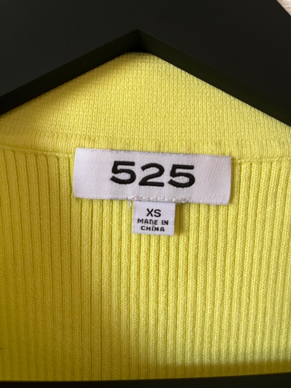 525 America Sleeveless Ribbed Polo Tank in Yellow - Picture 2 of 2